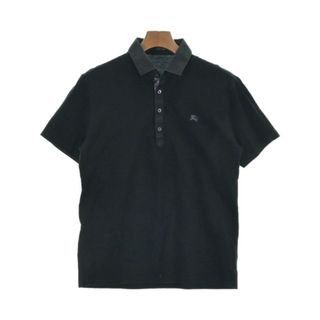 バーバリーブラックレーベル(BURBERRY BLACK LABEL)のBURBERRY BLACK LABEL ポロシャツ 2(M位) 黒 【古着】【中古】(ポロシャツ)