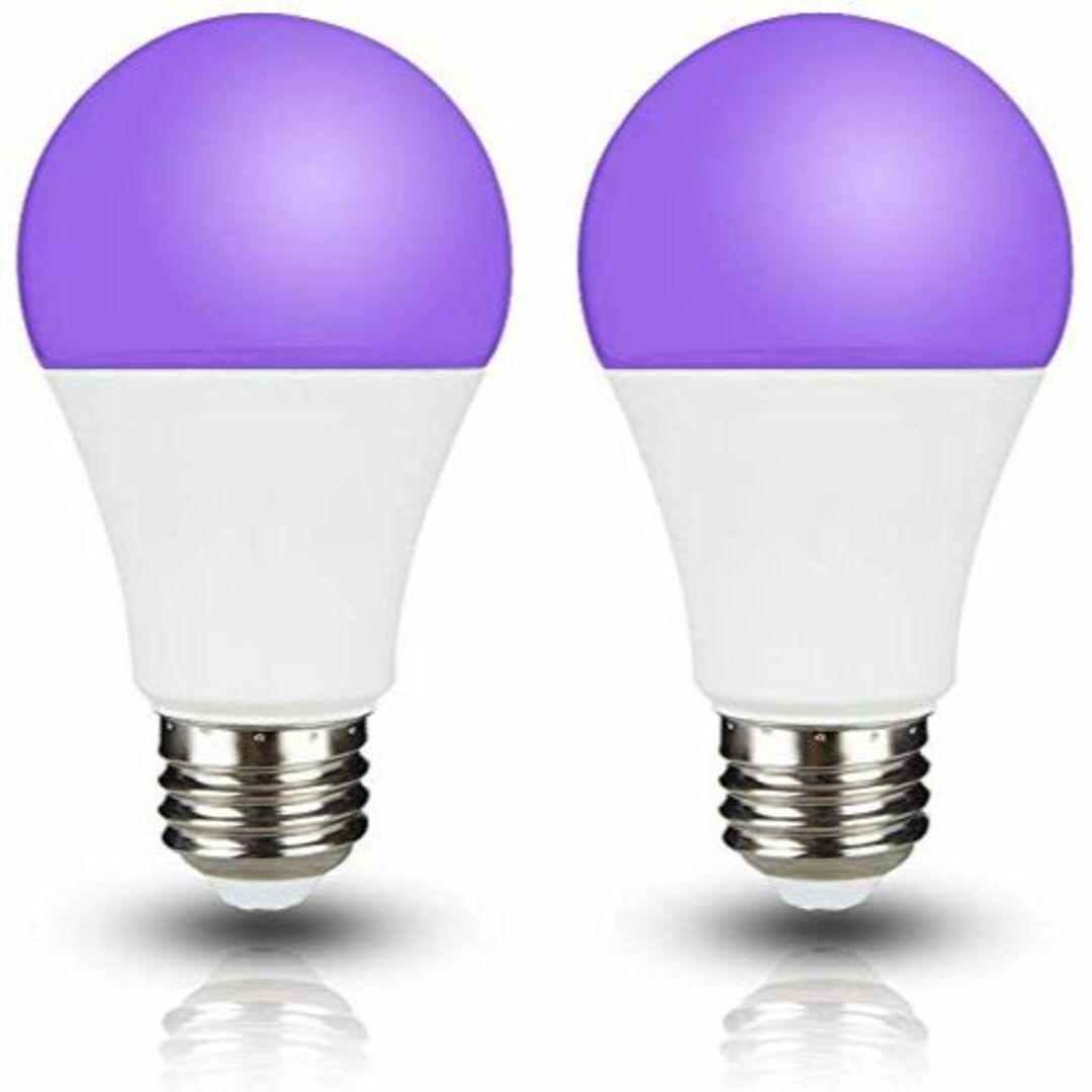 Jiya ブラックライト UV電球 紫外線電球 E26 9W LED電球 2個入の通販