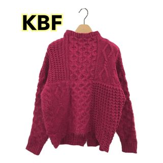 ケービーエフ(KBF)のkbf  ケーブルシャギーニット　ピンク　パープル　トップス　レディース　フリー(ニット/セーター)