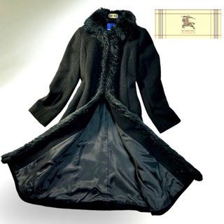 BURBERRY BLUE LABEL - バーバリーブルーレーベル ボア ロングコート