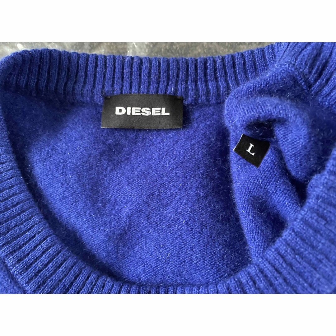 美品 DIESEL カシミヤ混 ニット セーター グレー L 日本M〜L相当