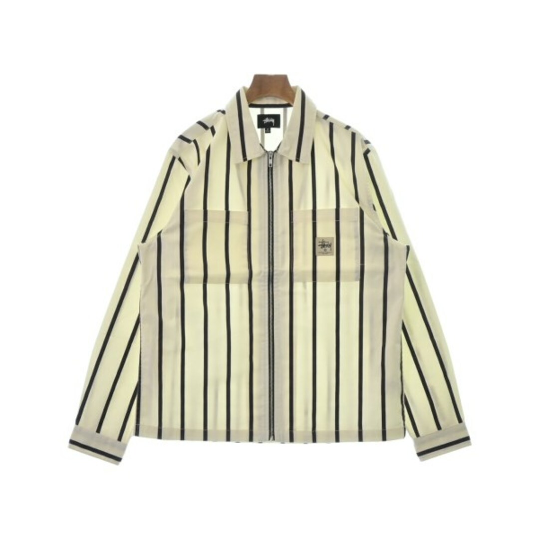 STUSSY ステューシー ブルゾン（その他） M 白x黒x赤(ストライプ)