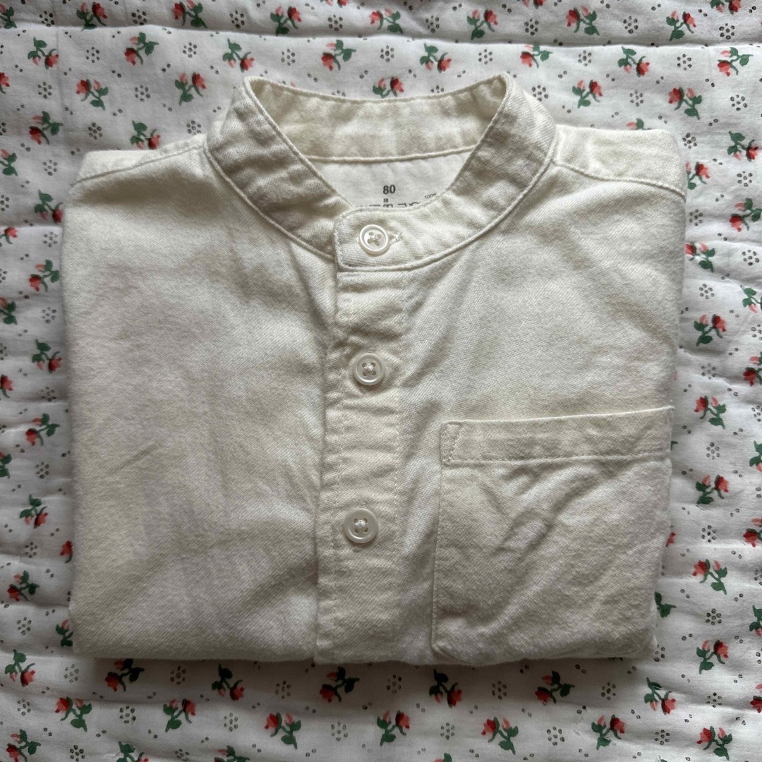MUJI (無印良品)(ムジルシリョウヒン)の無印良品　MUJI キッズ　フランネルシャツ　80 キッズ/ベビー/マタニティのベビー服(~85cm)(シャツ/カットソー)の商品写真