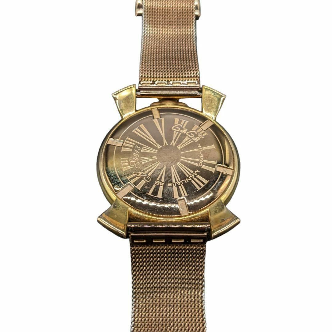 美品 ガガミラノ マヌアーレ46mm 4813 GP QZ 腕時計 ブランド