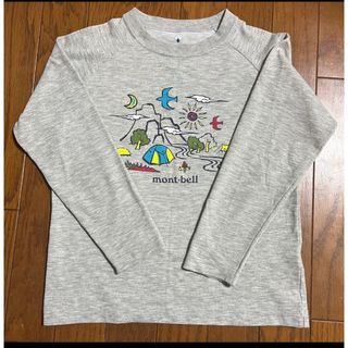 モンベル(mont bell)のモンベル WIC.ロングスリーブT Kid's ロンT 速乾 130 グレー(Tシャツ/カットソー)