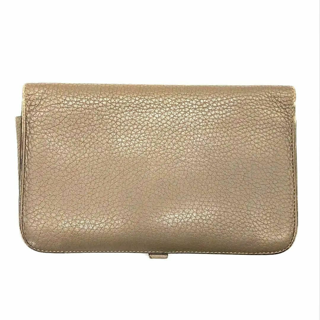Hermes - HERMES エルメス ドゴン GM トゴ ゴールド金具 長財布