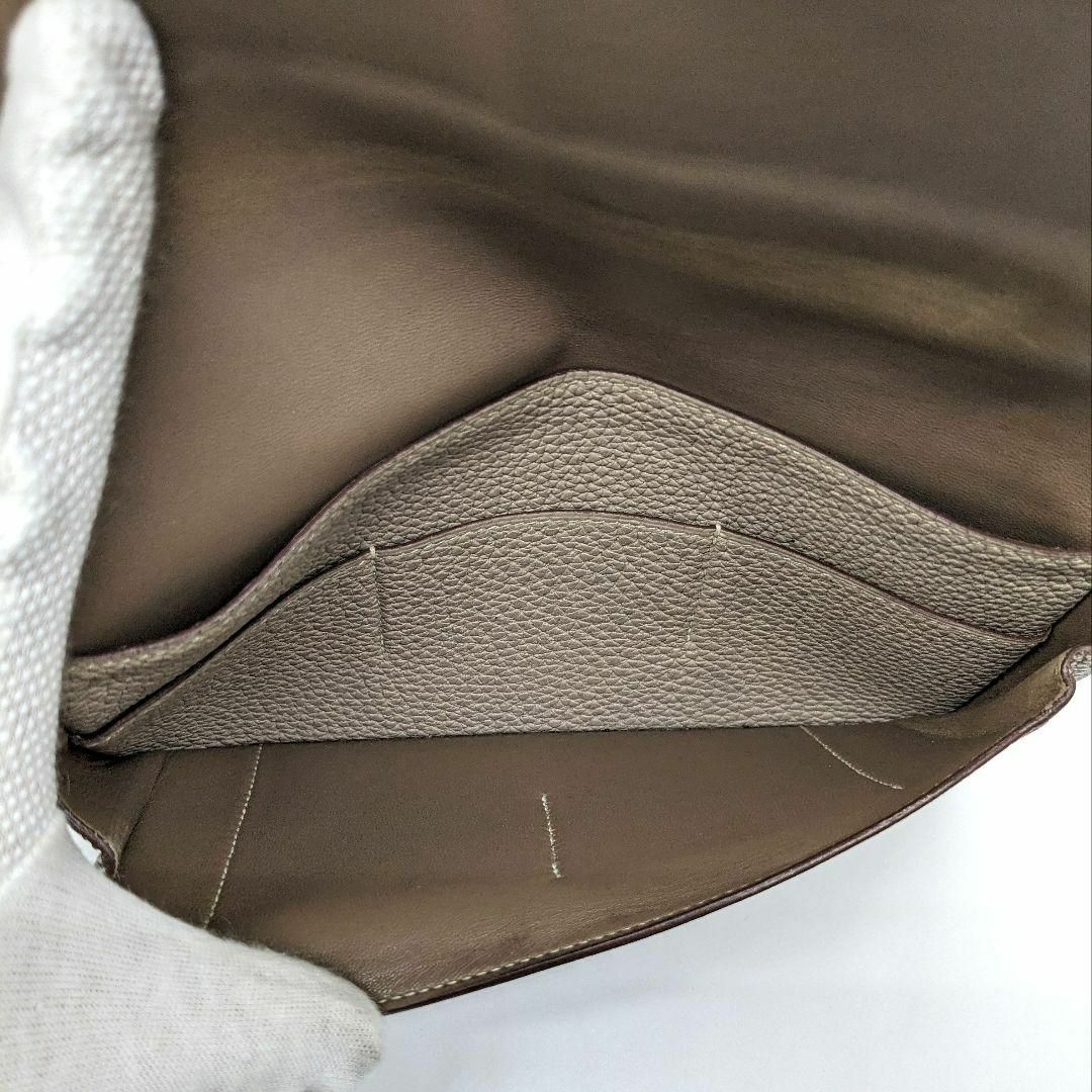Hermes - HERMES エルメス ドゴン GM トゴ ゴールド金具 長財布