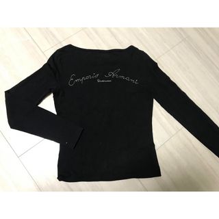 エンポリオアルマーニ(Emporio Armani)のARMANI アルマーニ　ロンT  長袖　ブラック(Tシャツ(長袖/七分))