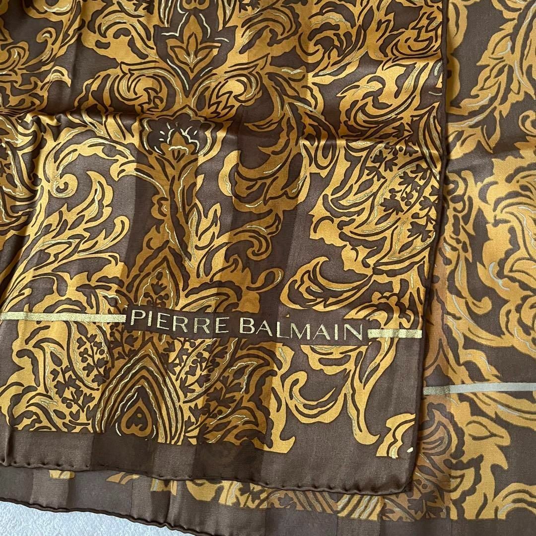 Pierre Balmain(ピエールバルマン)のピエールバルマン　シルクスカーフ　ロングスカーフ レディースのファッション小物(バンダナ/スカーフ)の商品写真