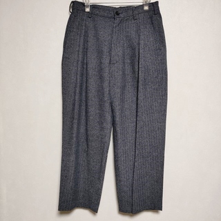 un/unbient 新品 Tuck Trousers 定価36000円 シルクタック パンツ ブルー メンズ アン【中古】3-1008G∞