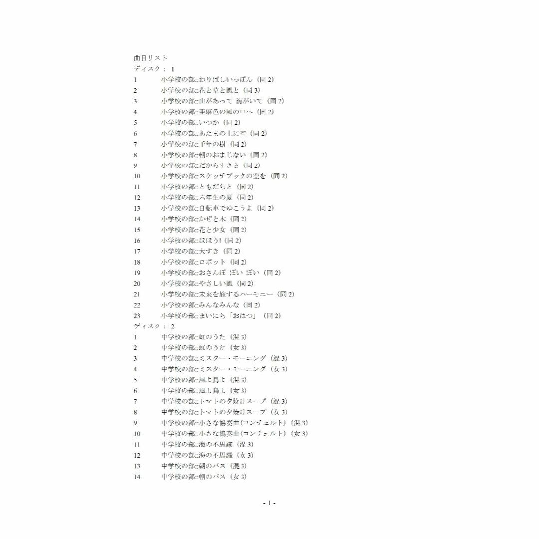 合唱曲CD「NHK全国学校音楽コンク-ル課題曲集(第51回〜第73回)」６枚組-