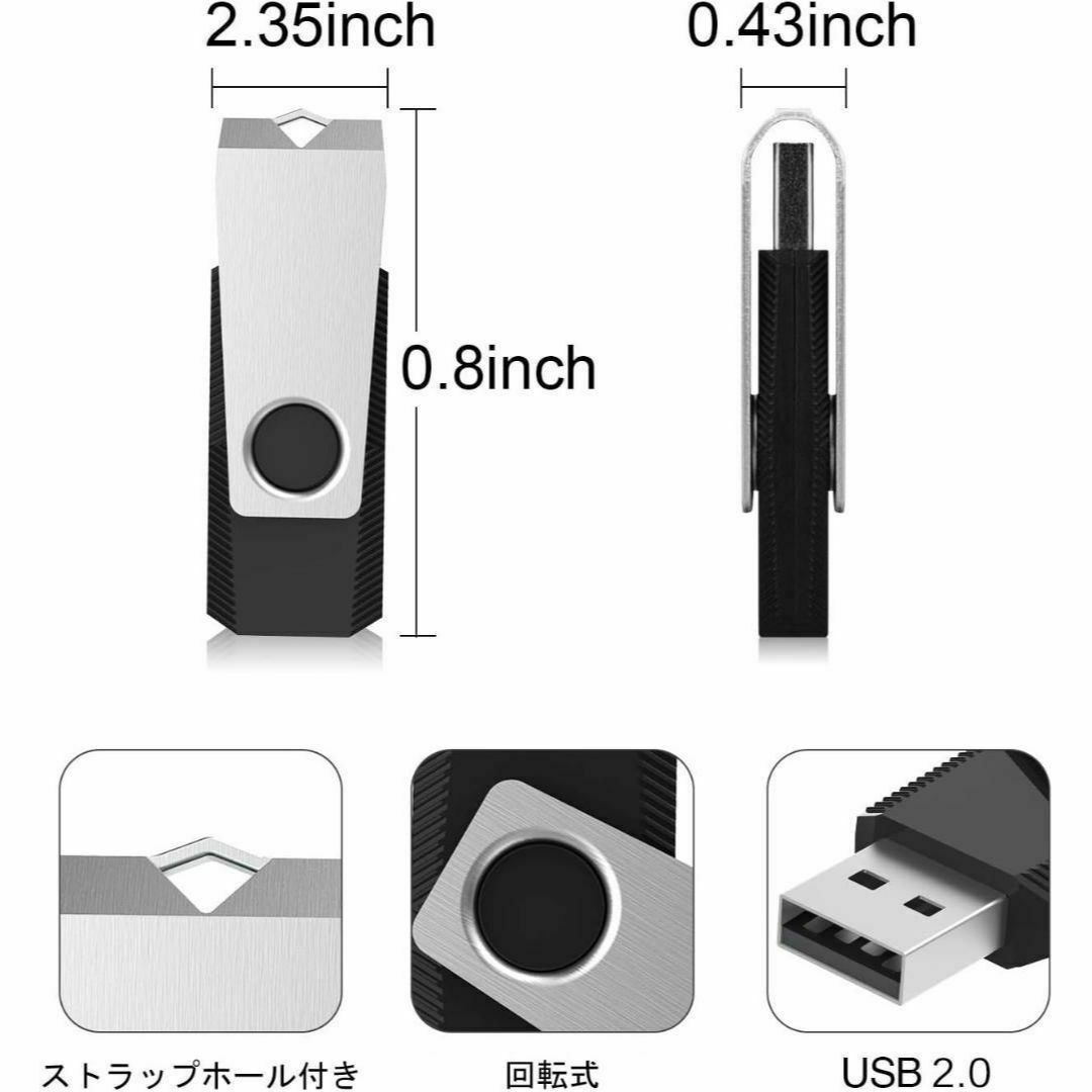 【匿名配送】USBメモリ4GB USB2.0 10個セット フラッシュドライブ スマホ/家電/カメラのPC/タブレット(PC周辺機器)の商品写真