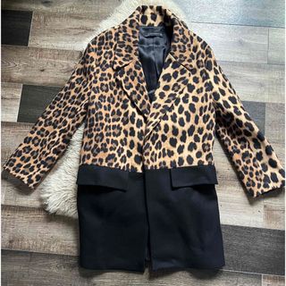 ザラ(ZARA)のZARA レオパード コート S(ロングコート)