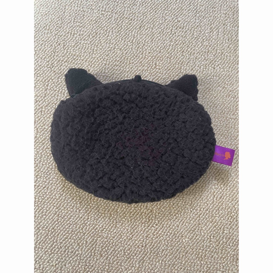 ハロウィン　ポーチ　黒猫　ボア レディースのファッション小物(ポーチ)の商品写真