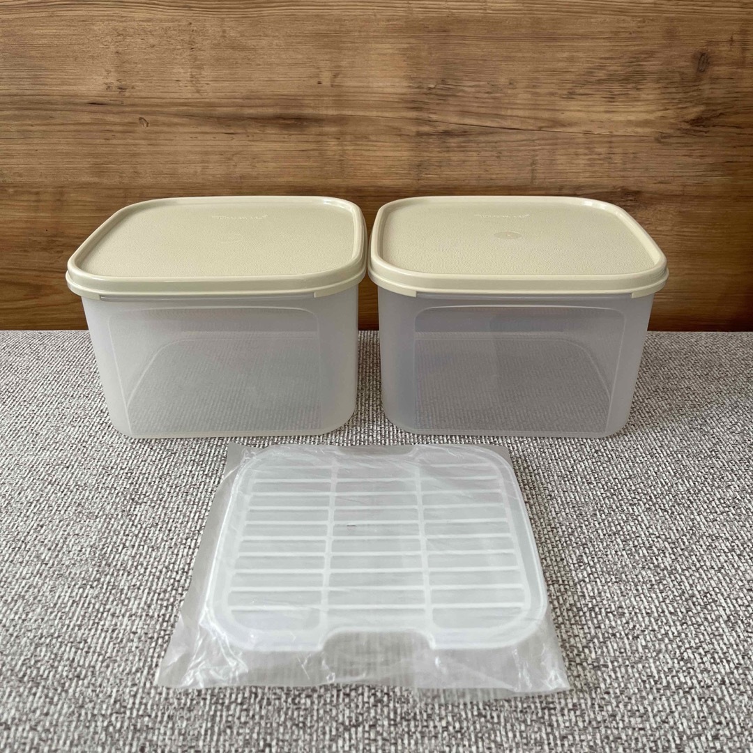 Tupperware MMスクエア 薄型3個セット