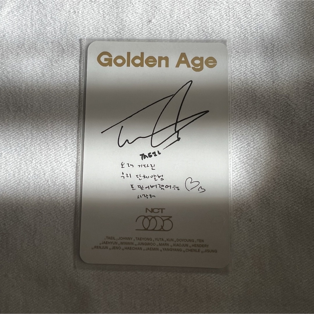 NCT(エヌシーティー)のgolden age テイル トレカ エンタメ/ホビーのCD(K-POP/アジア)の商品写真