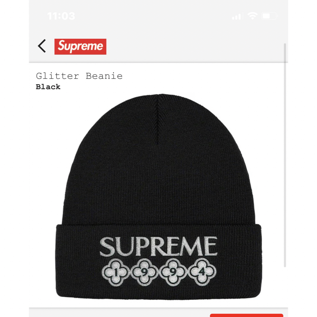 Supreme(シュプリーム)のsupreme Glitter beanie メンズの帽子(ニット帽/ビーニー)の商品写真