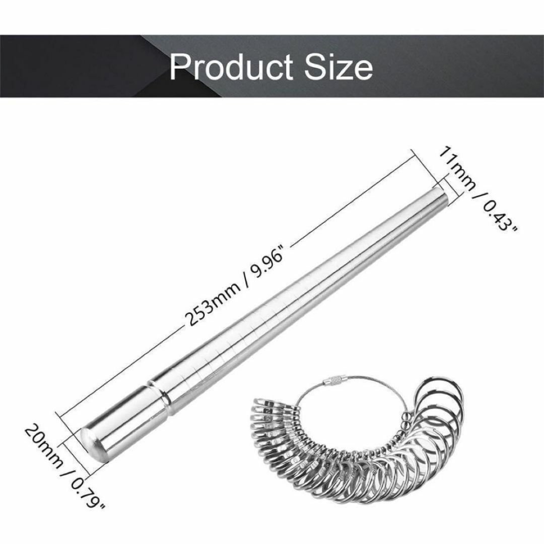 リングゲージ　ゲージ　棒　指輪　サイズ　測定　日本標準規格　1号～28号  レディースのアクセサリー(リング(指輪))の商品写真