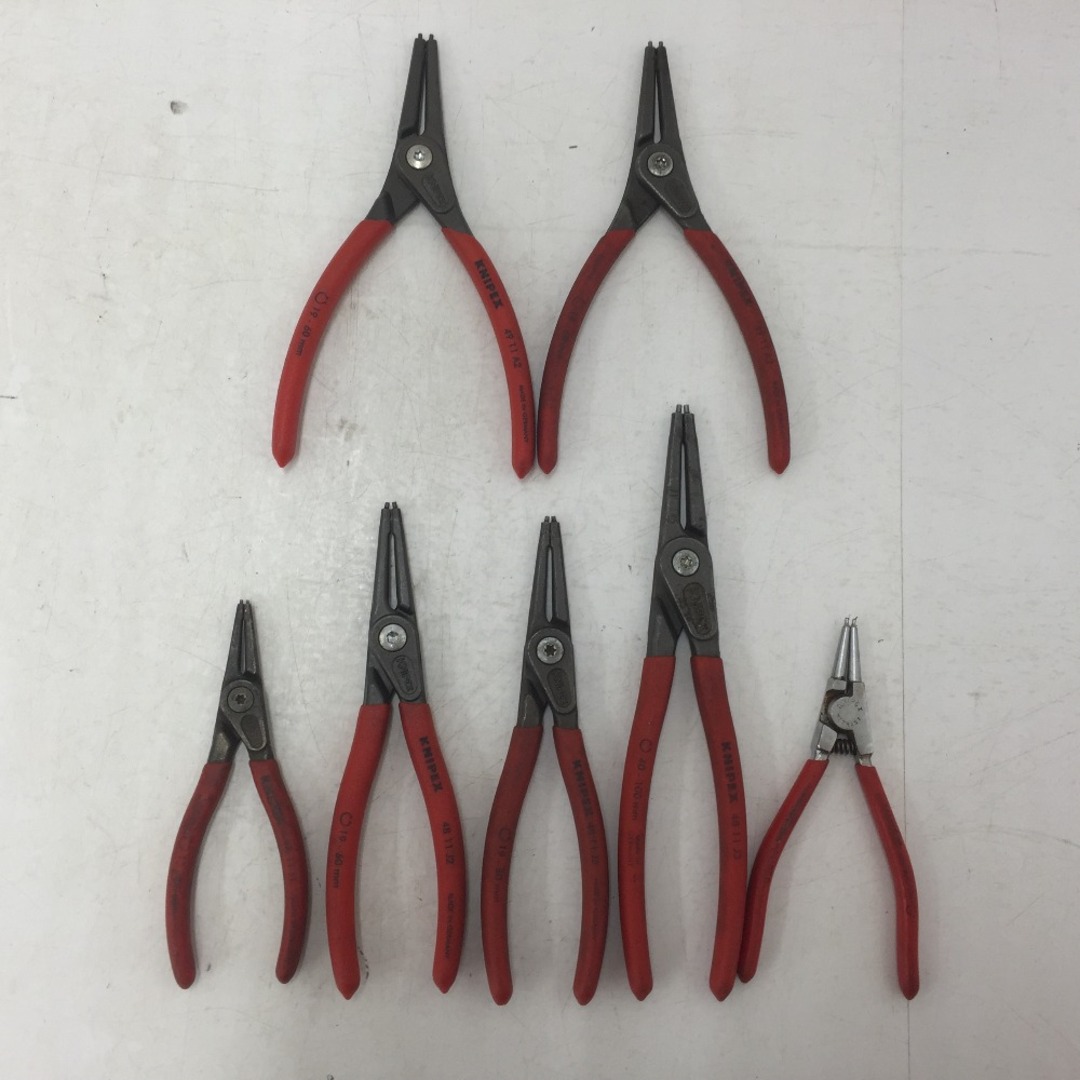 KNIPEX (クニペックス) スナップリングプライヤーセット 7本組 重複あり