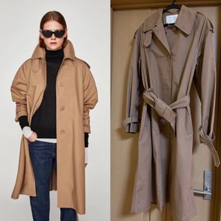 ザラ(ZARA)のトレンチコート　ベージュ　綺麗め　新品未使用(トレンチコート)