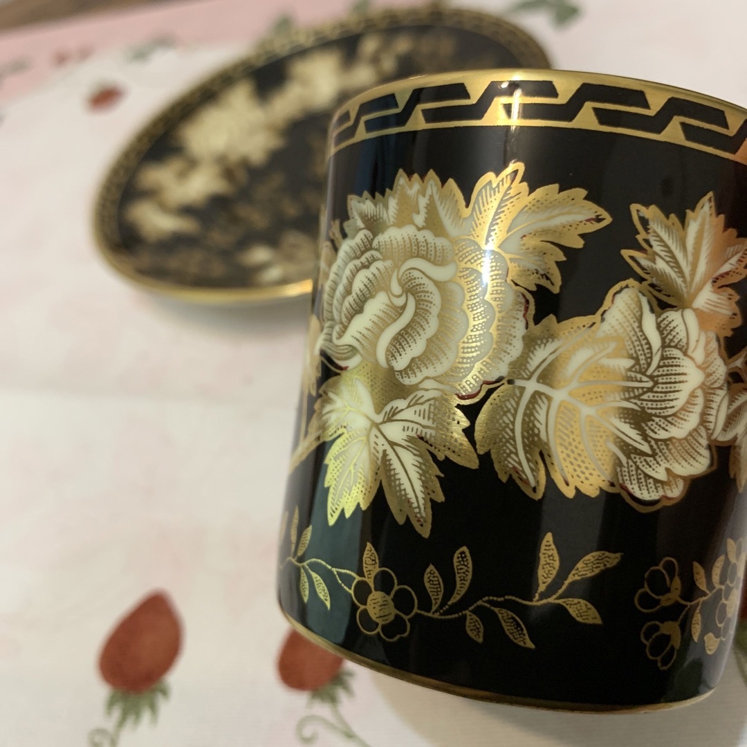WEDGWOOD - 未使用 ウェッジウッド ブラック トンキン デミタス WEDGWOOD - 未使用 ウェッジウッド ブラック トンキン デミタス