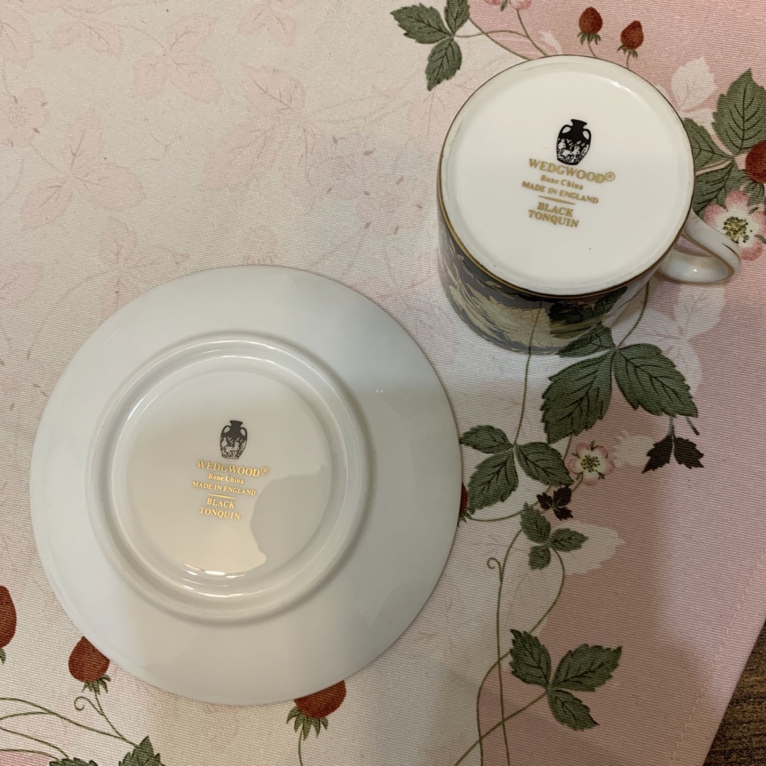 WEDGWOOD - 未使用 ウェッジウッド ブラック トンキン デミタス WEDGWOOD - 未使用 ウェッジウッド ブラック トンキン デミタス
