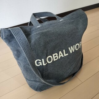 グローバルワーク(GLOBAL WORK)の美品　GLOBAL WORK　グローバルワークス　トートバッグ　グレー(トートバッグ)