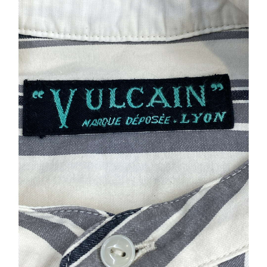 VULCAIN 長袖ストライプシャツ メンズ M