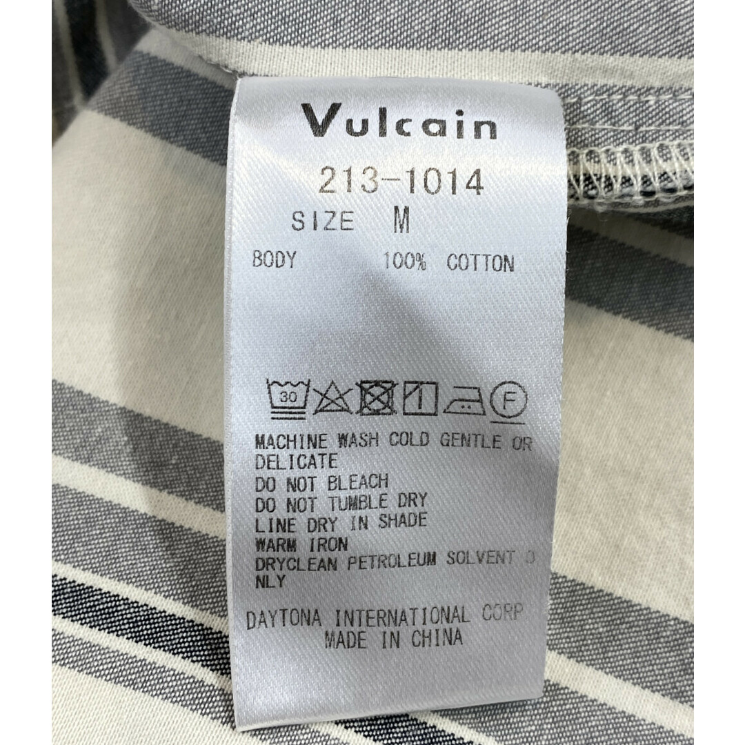 VULCAIN 長袖ストライプシャツ メンズ M