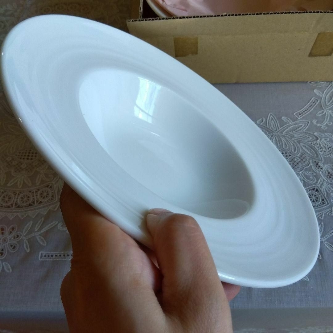 GLACIER(グラシア)の【2枚】グラシア プレーン 24cm スーププレート 白い食器 日本製 インテリア/住まい/日用品のキッチン/食器(食器)の商品写真