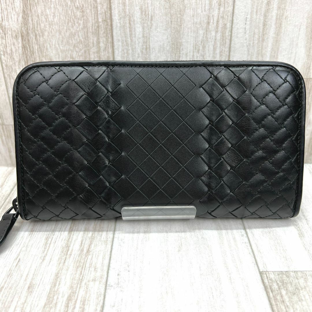 極美品☆正規品　BOTTEGA VENETA ラウンドファスナー　長財布　黒