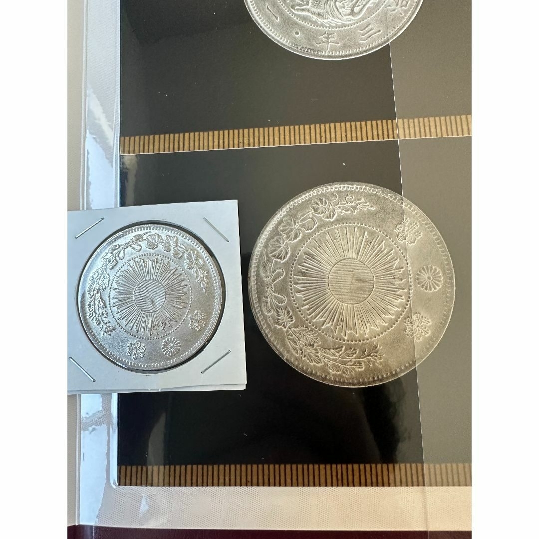 旧1円銀貨 明治3年 未使用 日本貨幣商協同組合鑑定書付き-