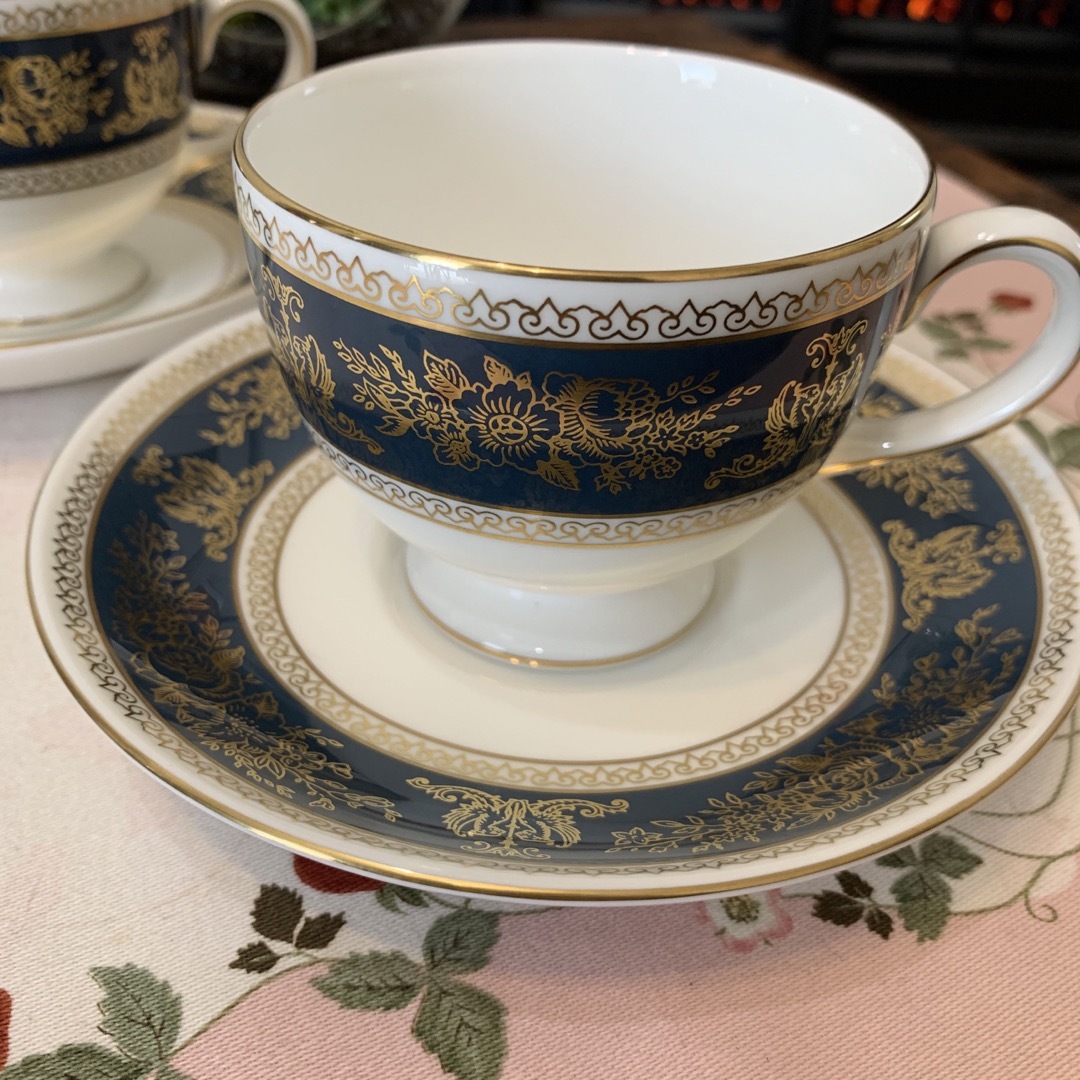 WEDGWOOD - ウェッジウッド コロンビア ブルー＆ゴールド リー カップ