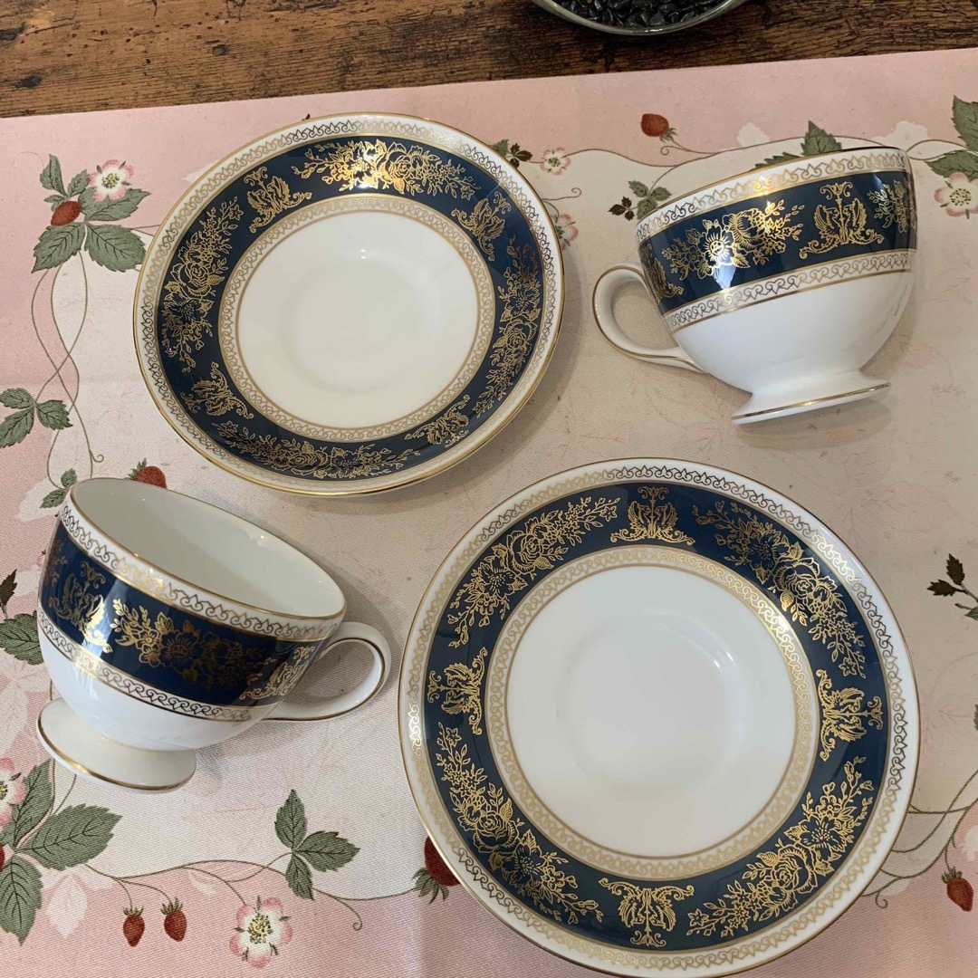 WEDGWOOD - ウェッジウッド コロンビア ブルー&ゴールド リー カップ
