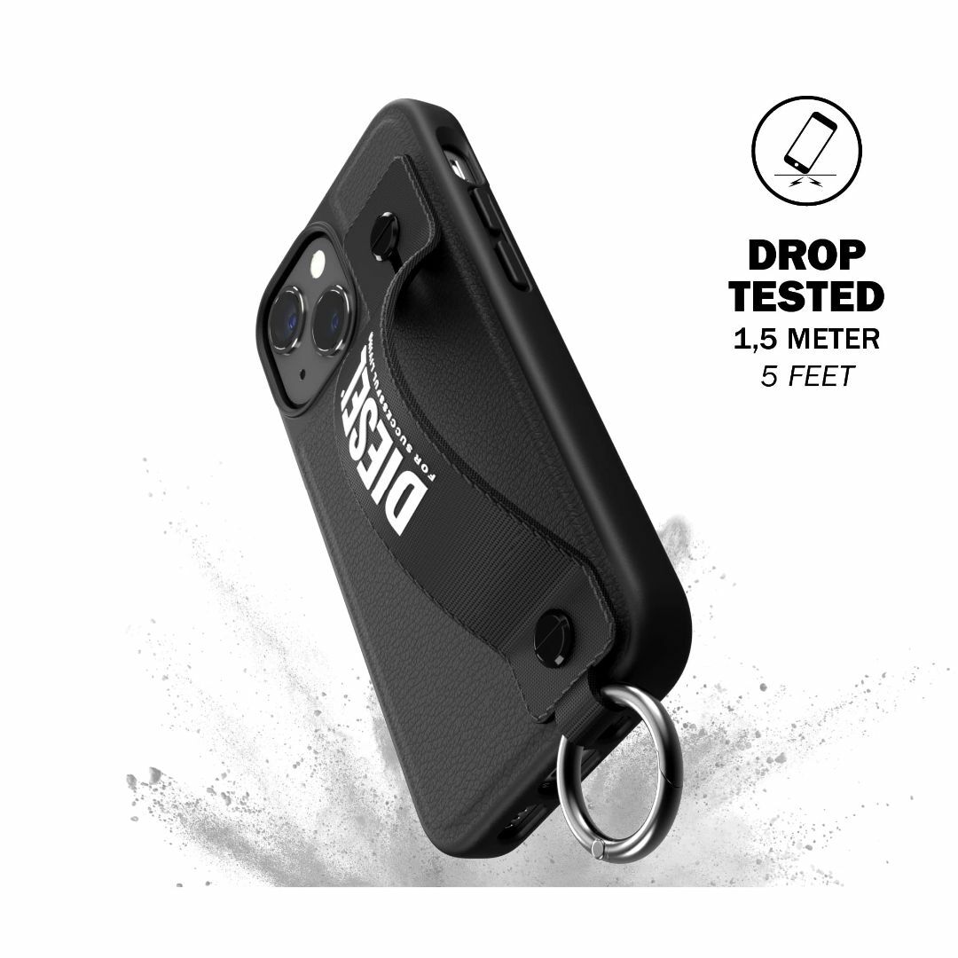 DIESEL iPhone13mini ケース レザー ハンドストラップ スマホ