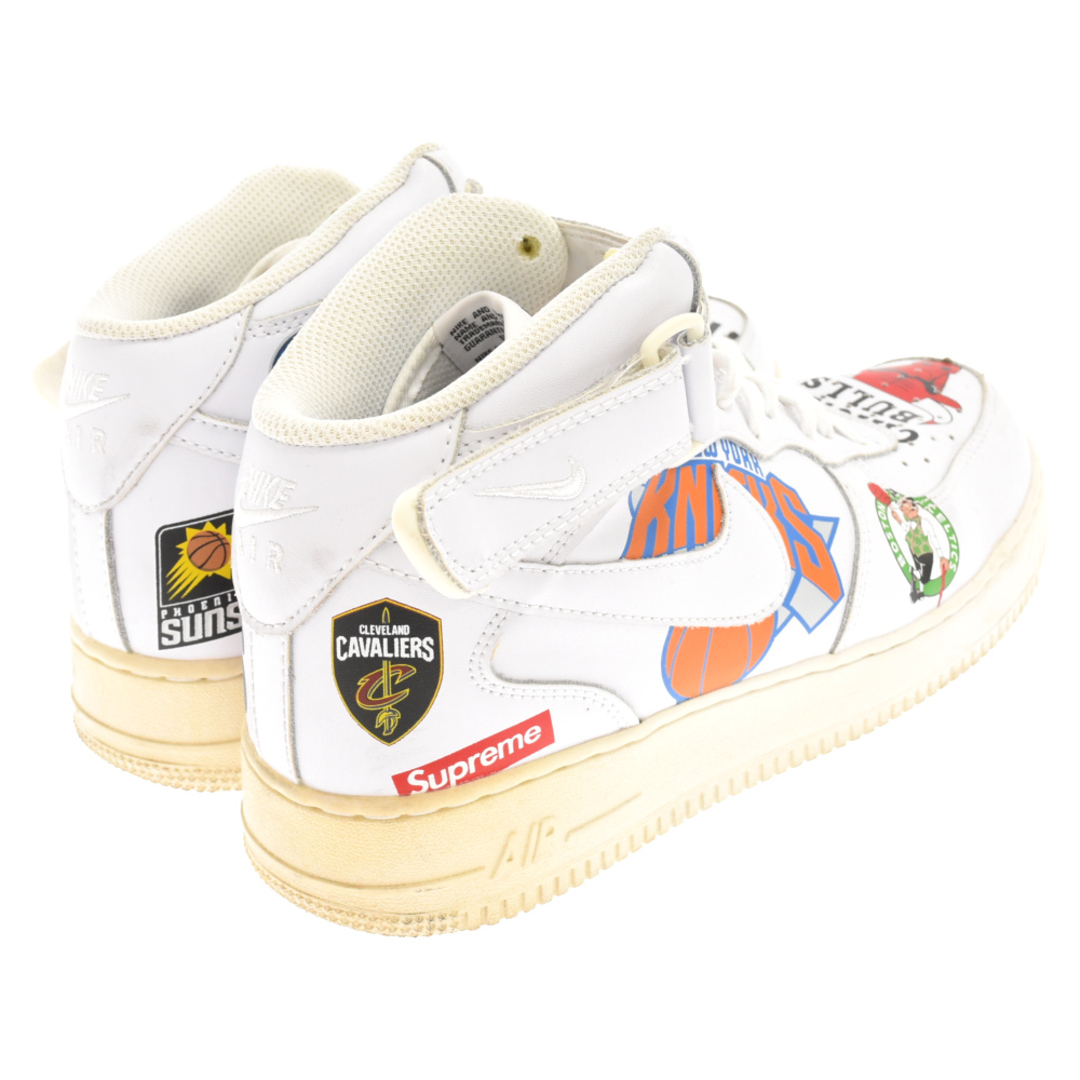 SUPREME シュプリーム NIKE 18SS NBA Teams Air Force 1 MID 07 シュプリーム  エアフォース1ミッドハイカットスニーカー ホワイト US9/27cm AQ8017-100