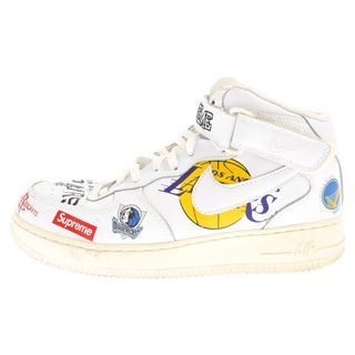 シュプリーム(Supreme)のSUPREME シュプリーム NIKE 18SS NBA Teams Air Force 1 MID 07 シュプリーム エアフォース1ミッドハイカットスニーカー ホワイト US9/27cm AQ8017-100(スニーカー)