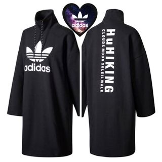 オリジナルス(Originals（adidas）)のアディダス ファレルウィリアムス ハイネック ワンピース ジャージ パーカー(ひざ丈ワンピース)