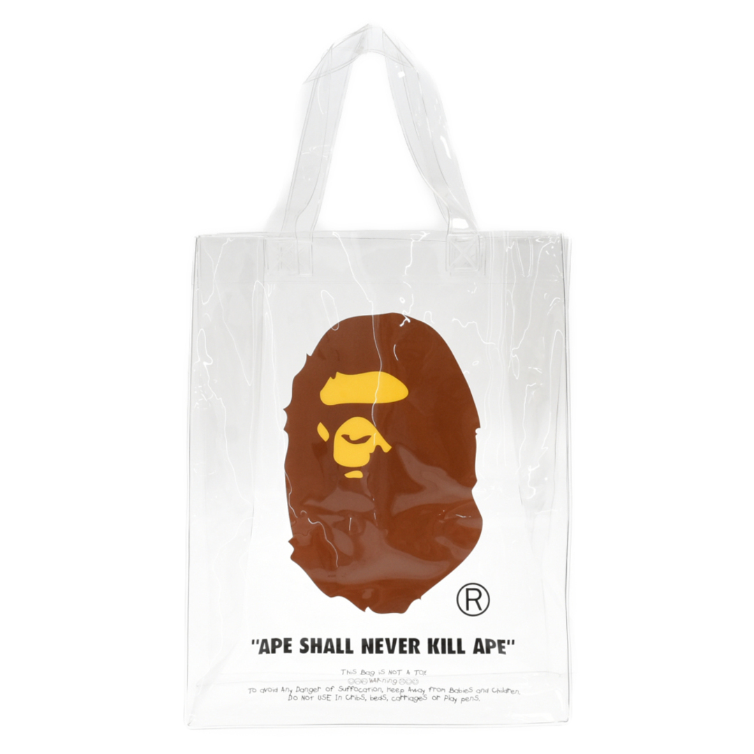 A BATHING APE アベイシングエイプ PVC TOTE ロゴデザイン トートバッグ クリア