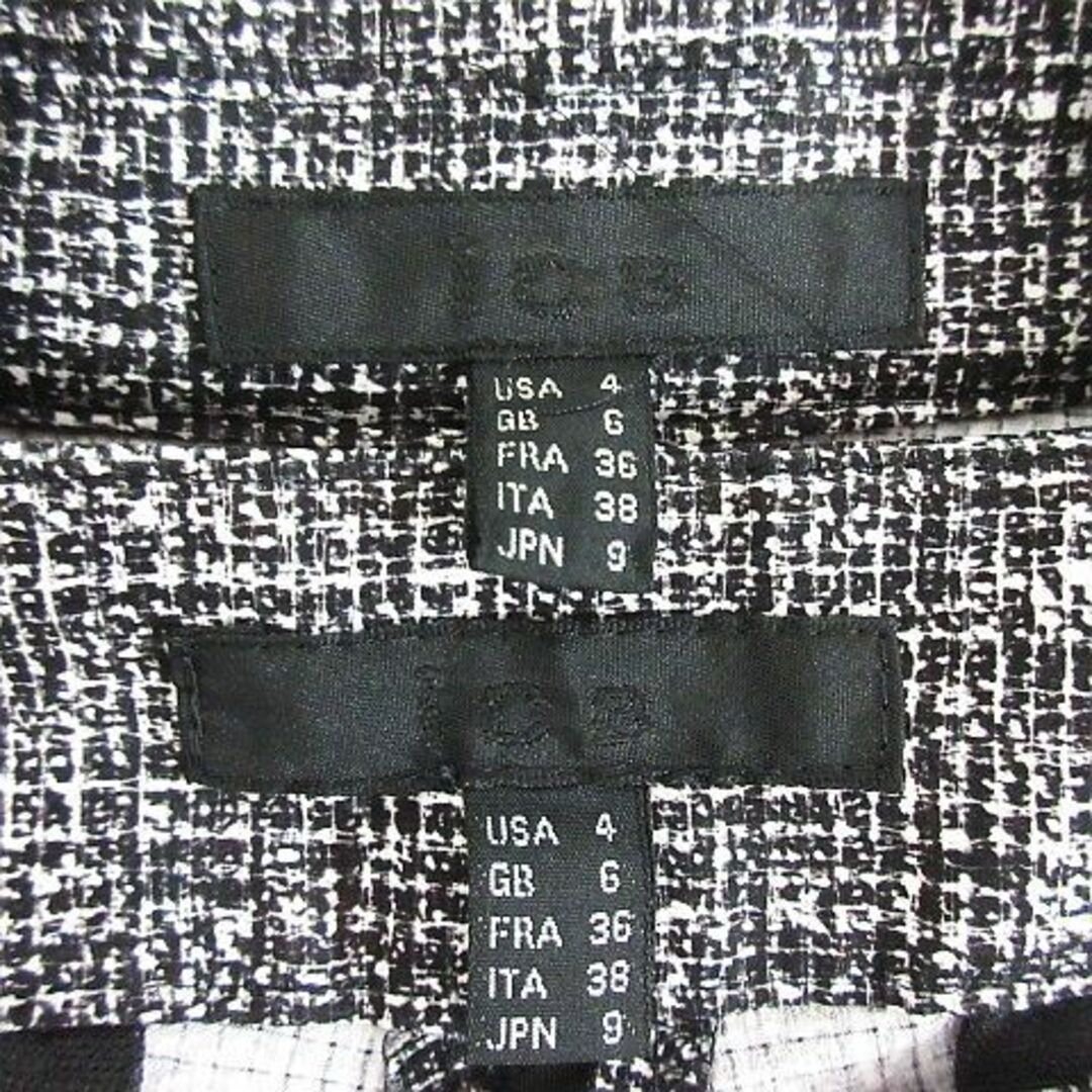 ICB(アイシービー)のアイシービー パンツスーツ テーラード 長袖 テーパード 総柄 9 ブラック レディースのフォーマル/ドレス(スーツ)の商品写真