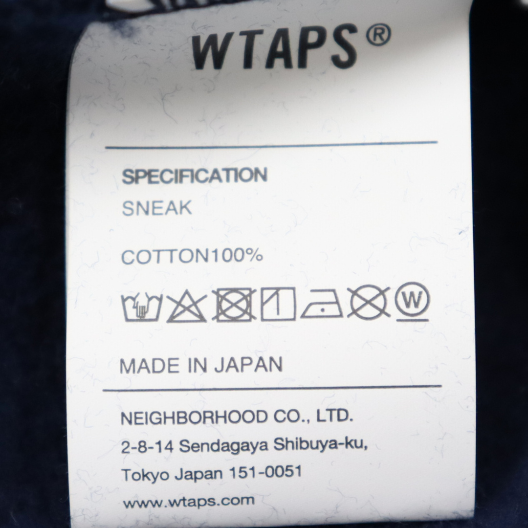 WTAPS ダブルタップス 22AW VISUAL UPARMORED HOODY ロゴプリント プルオーバーパーカー ネイビー 222ATDT-HPM02S