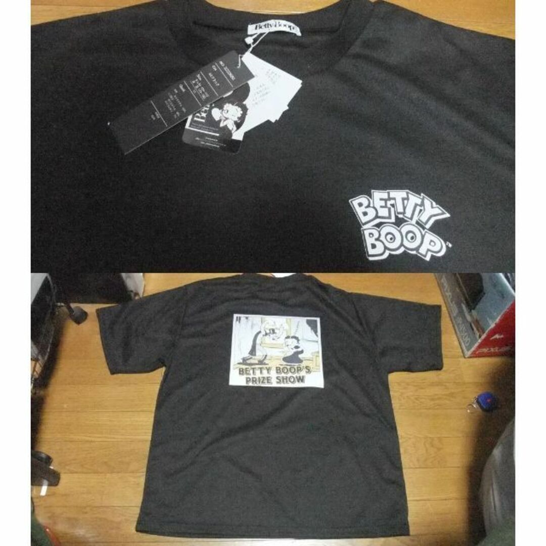 新品 ベティ betty boop Tシャツ 黒 LL ワイドシルエット メンズのトップス(Tシャツ/カットソー(半袖/袖なし))の商品写真