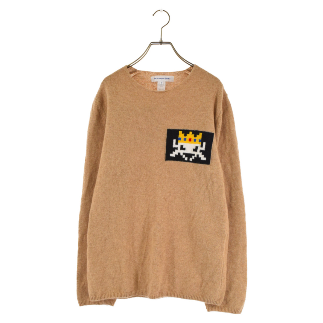 COMME des GARCONS SHIRT コムデギャルソンシャツ Invader Knit Sweater インベーダーニット長袖セーター  FJ-N006 ブラウン | フリマアプリ ラクマ