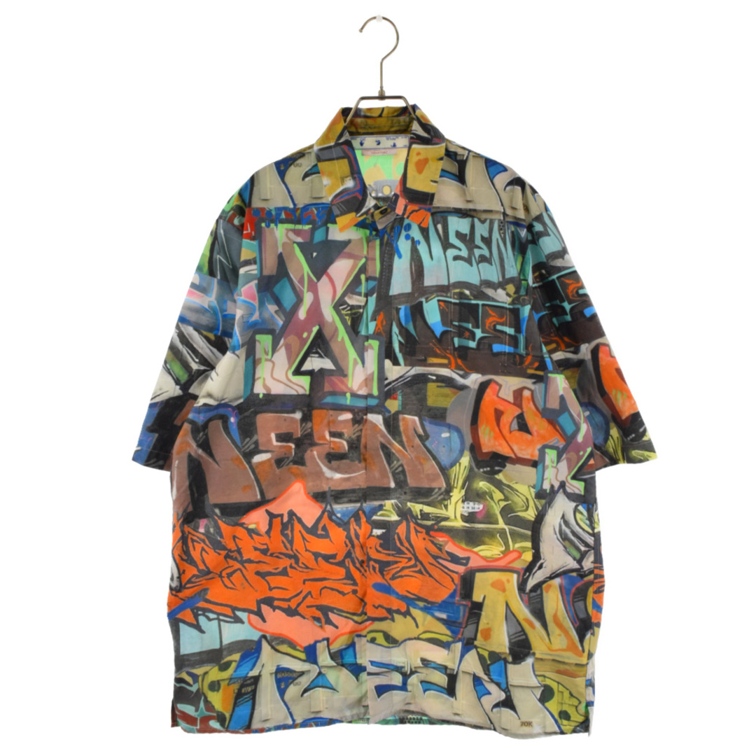 OFF-WHITE オフホワイト 22SS NEEN ALL OVER S/S SHIRT グラフィックプリント 半袖 オープンカラーシャツ マルチカラー OMGA216S22FAB001