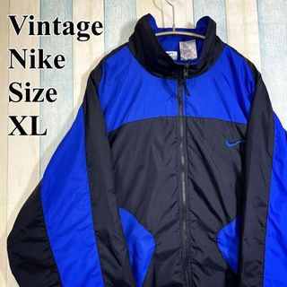 NIKE ナイキ 00s ナイロンパーカー バイカラー ツートンカラー XL