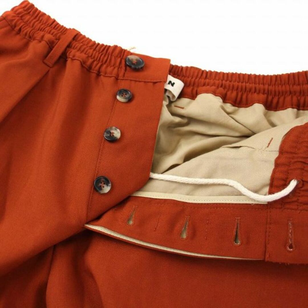 MARNI 22SS ウールトロピカルシャーリング1Pテーパードパンツ 茶