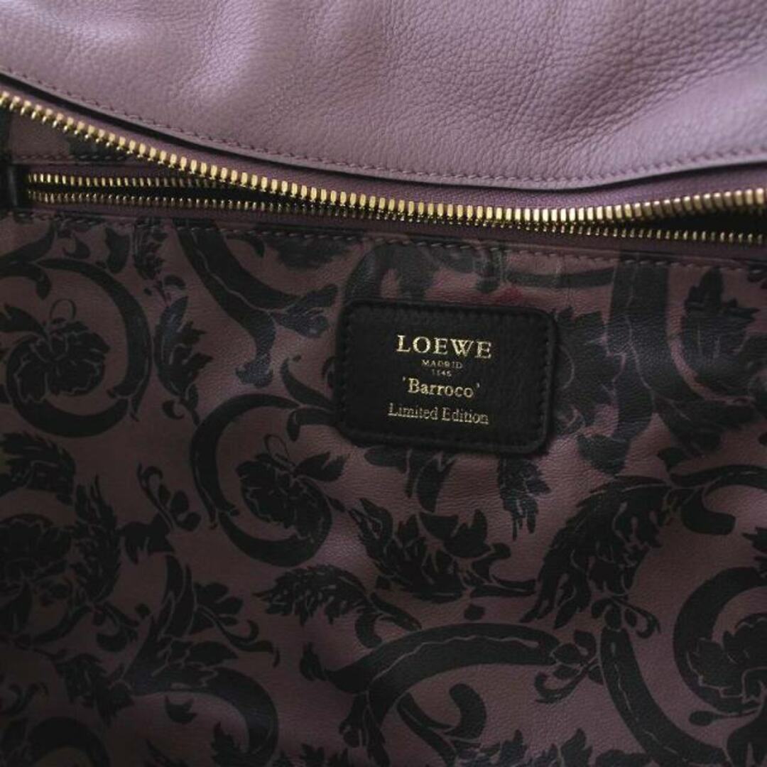 LOEWE(ロエベ)のロエベ アマソナ36 ボストンバッグ ハンドバッグ レザー アナグラム 紫 レディースのバッグ(ボストンバッグ)の商品写真