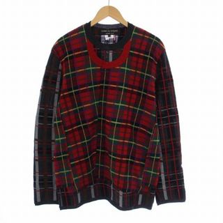 COMME des GARCONS HOMME ニット・セーター S 紺x赤