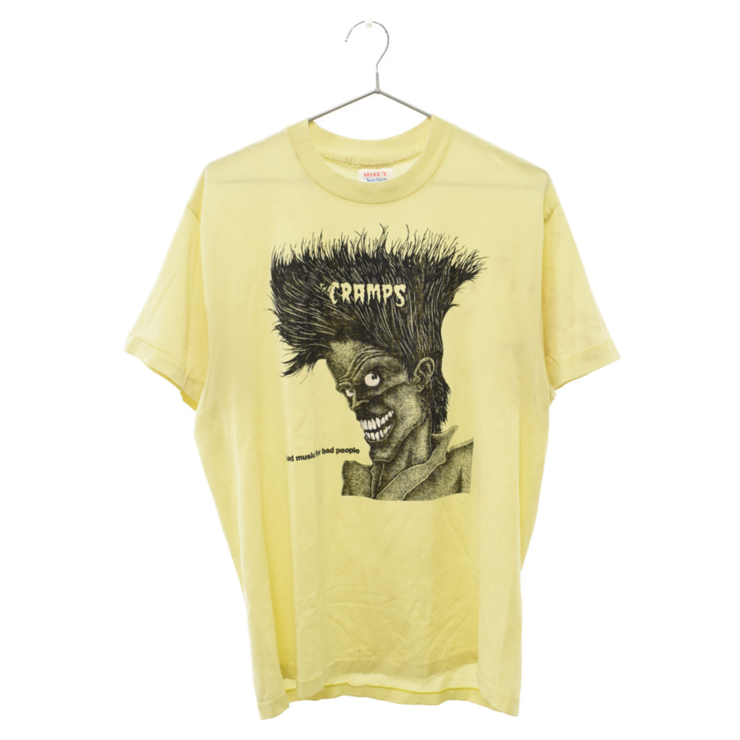 VINTAGE ヴィンテージ 90's The Cramps Bad music for bad peoples ザクランプス プリント半袖Tシャツ Tee Jaysタグ イエロー ヴィンテージ