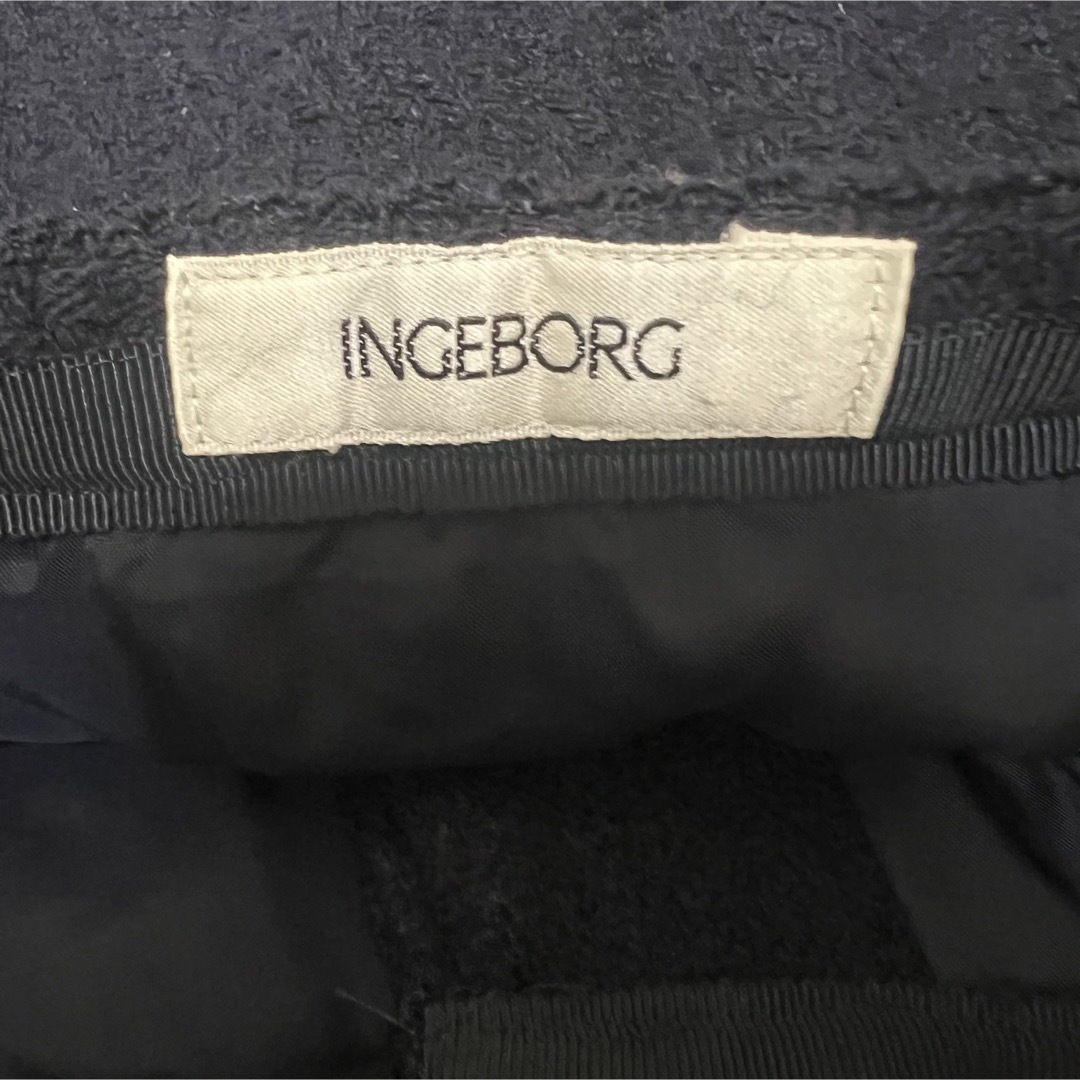 【美品】INGEBORG インゲボルグ　金ボタン　ネイビー　ウールロングスカート 5